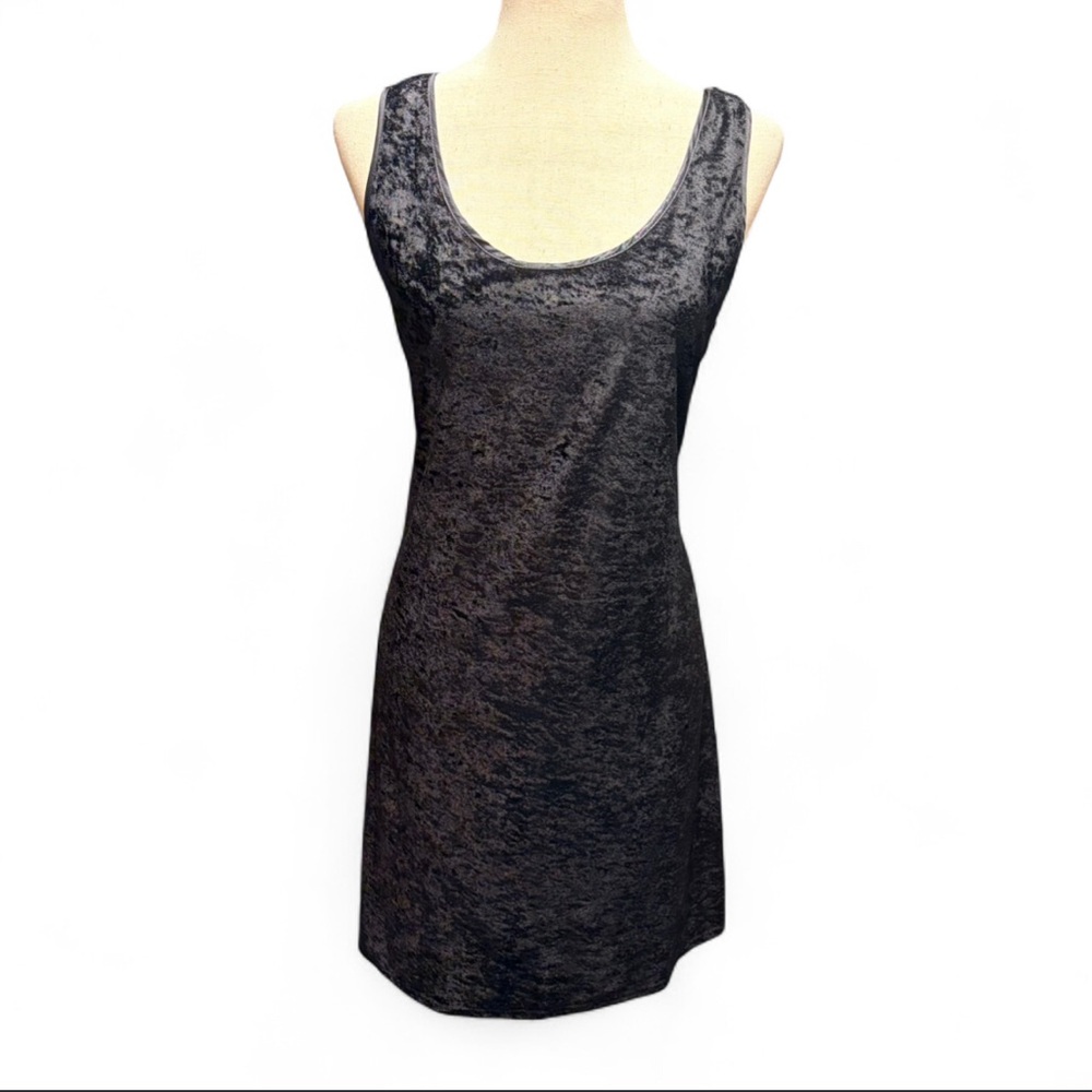 Vintage Alexandra‎ Nicole Large Whimsygoth Black Velvet Chemise Tank Mini Dress
